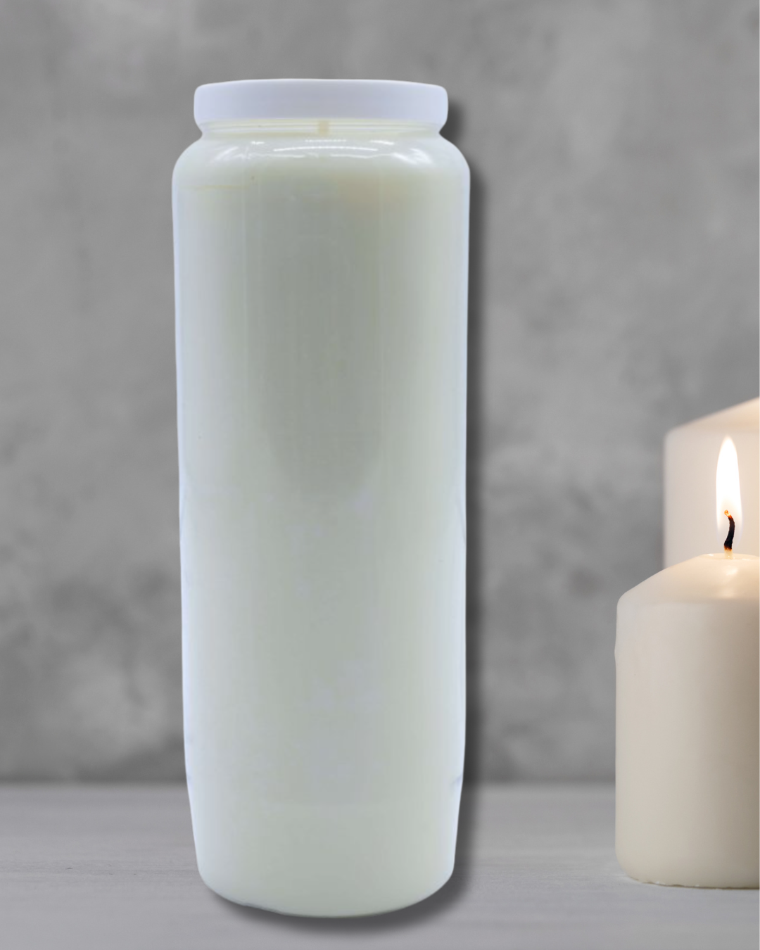 bougie neuvaine blanche