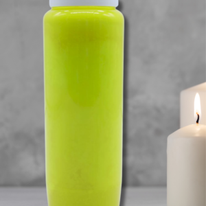 bougie neuvaine unie jaune