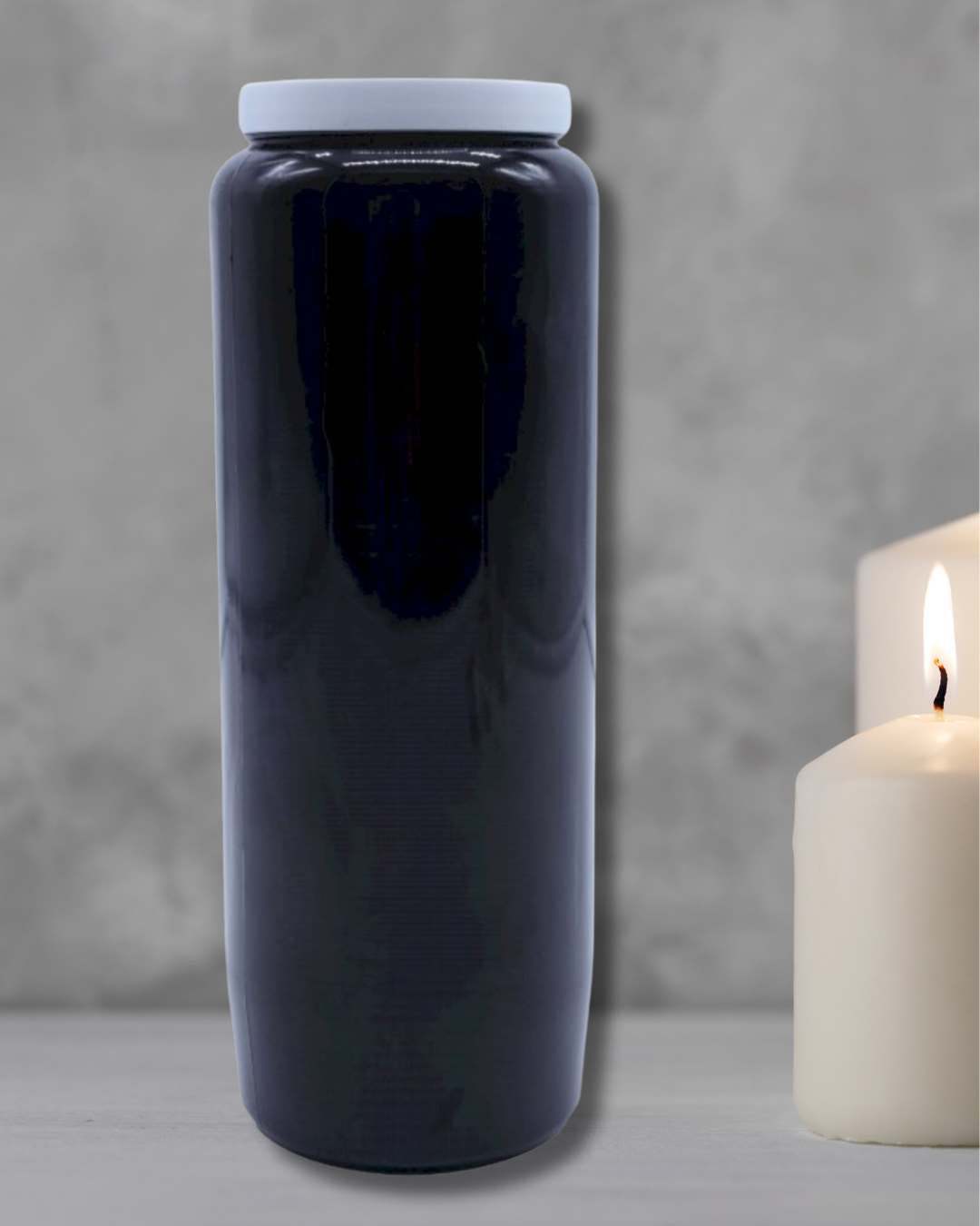 bougie neuvaine unie noire