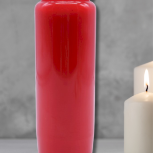 Bougie neuvaine unie rouge