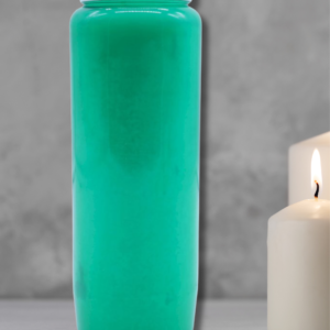 Bougie neuvaine unie verte