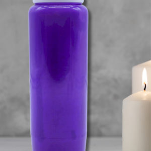 Bougie neuvaine unie violette