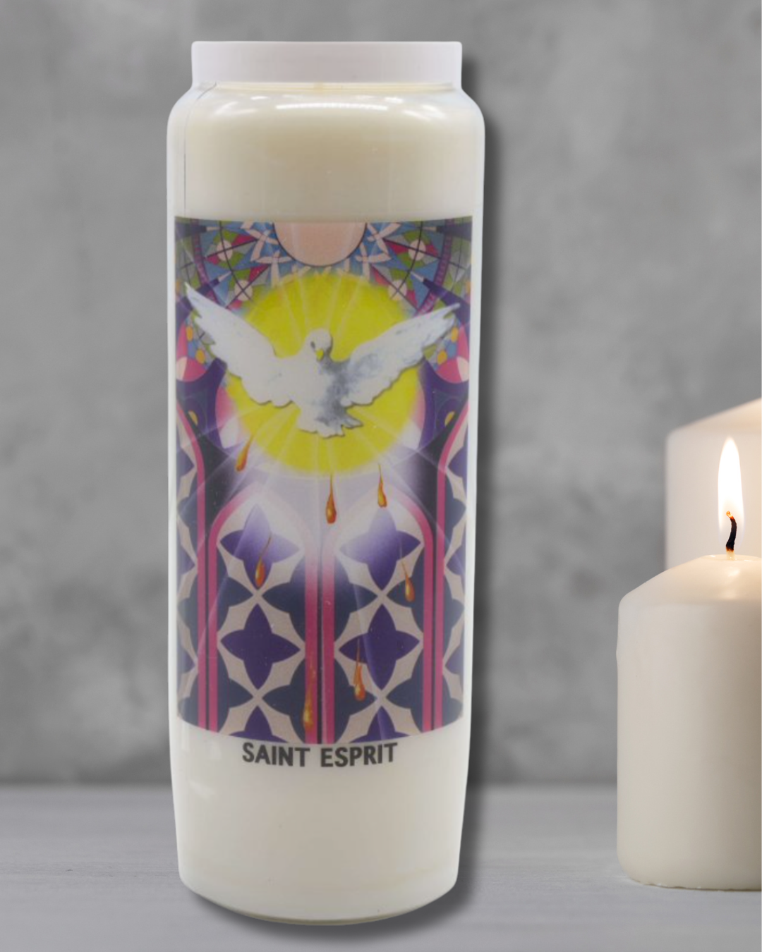 Bougie neuvaine Saint Esprit