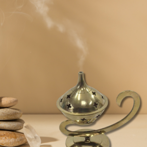 Brûleur Résine en Laiton Étoiles Design – 10 cm