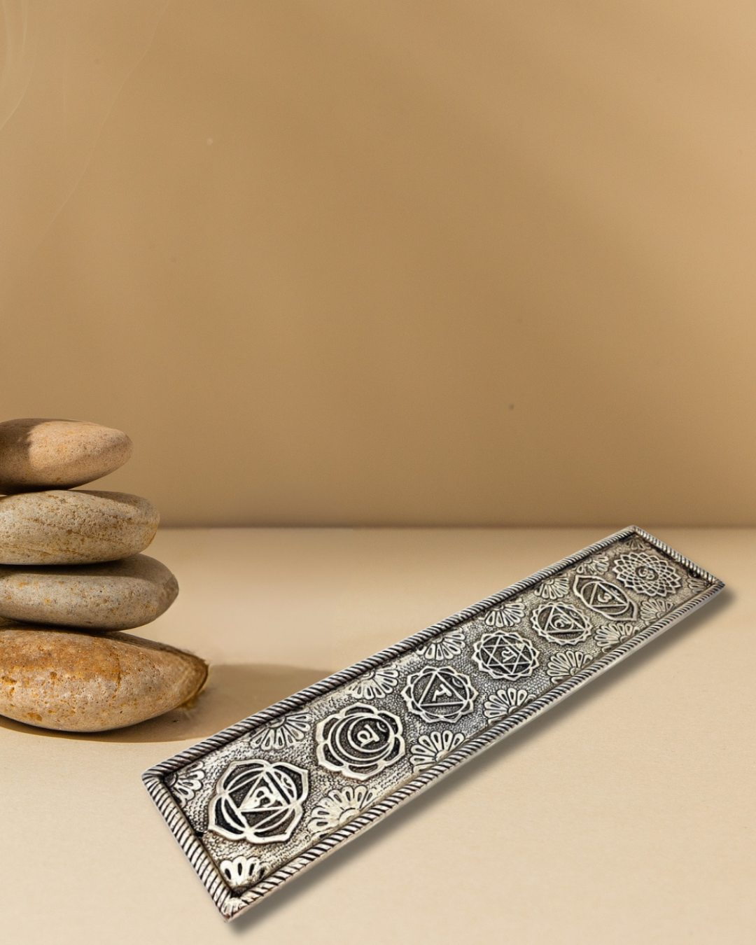 Porte-encens en métal – 7 chakras